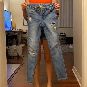 Girls low skinny jeans